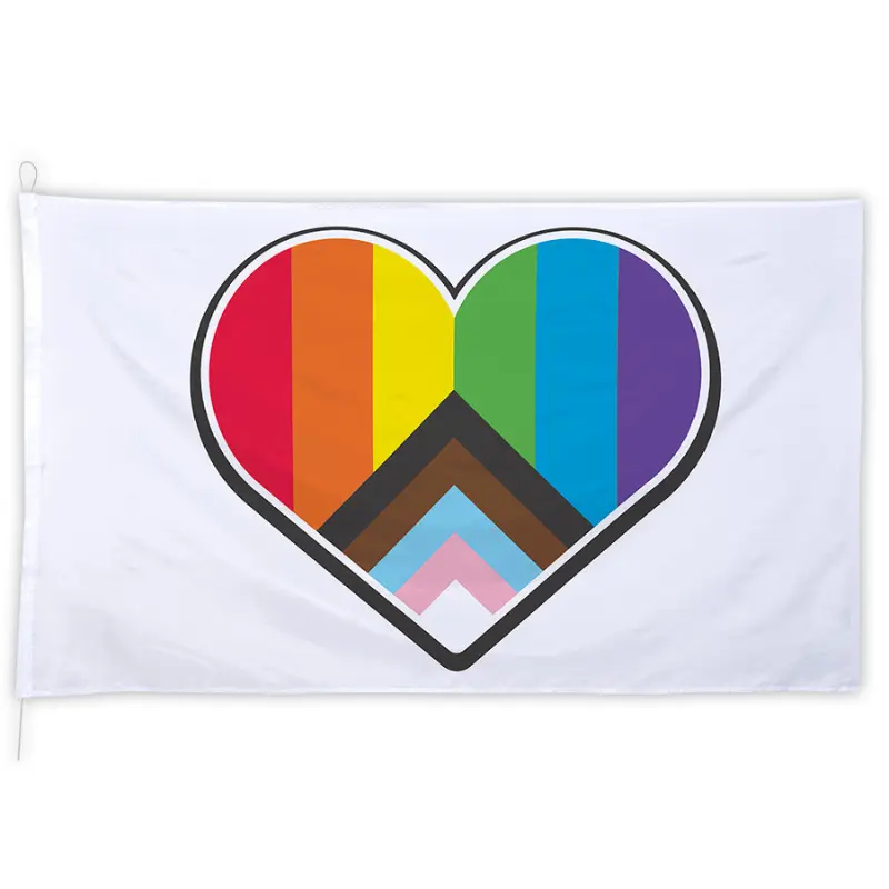 Progressive Pride XXL Tygflagga , 2 x 3 meter
